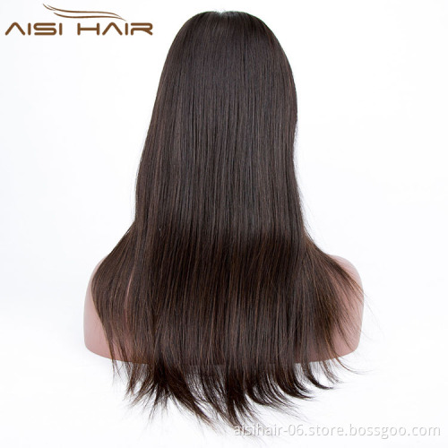 Aisi Hair Top Quality 100% European Hair Glueless Cheap Silk Base Full Lace Wig For Black Women